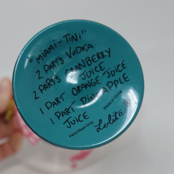 Lolita Martini Glass Collection Lot of 4 Hand Painted Glasses Miami South Beach - Picture 7 of 7